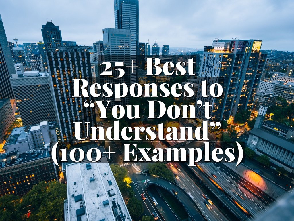 25+ Best Responses to “You Don’t Understand” (100+ Examples)