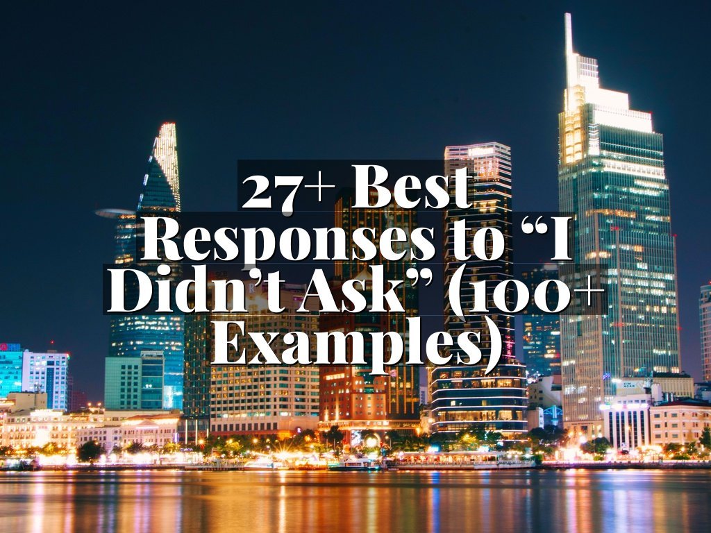 27+ Best Responses to “I Didn’t Ask” (100+ Examples)