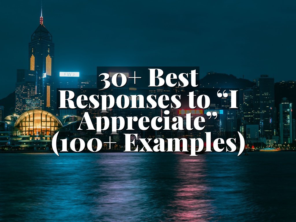 30+ Best Responses to “I Appreciate” (100+ Examples)